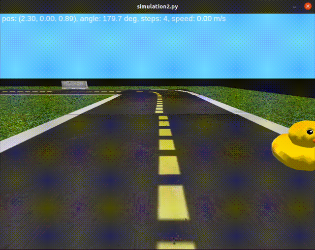 Simple navigation demo in Duckietown's environment in a map with stationary and moving obstacles
